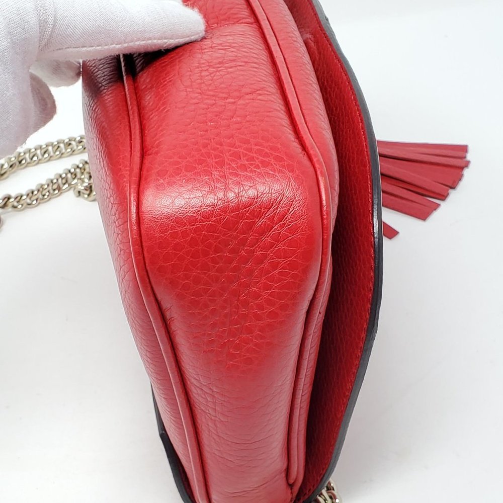 100% Auth Gucci Soho Small Red Crossbody/ClutchBag - Picture 9 of 16